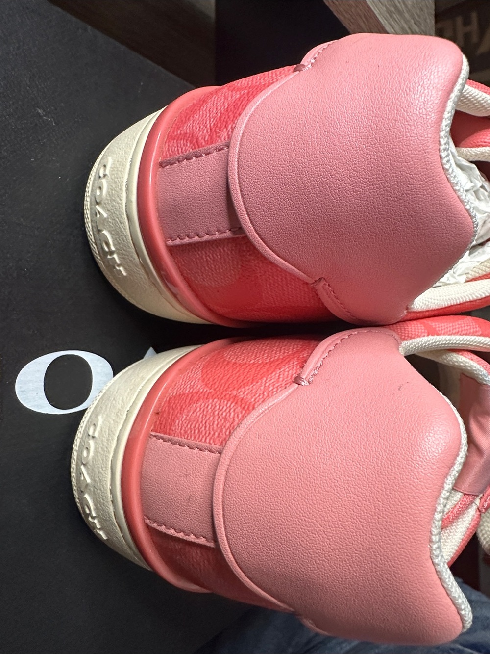 Coach Coral Pink Signature Low-Top Sneakers - Picture 2 of 6